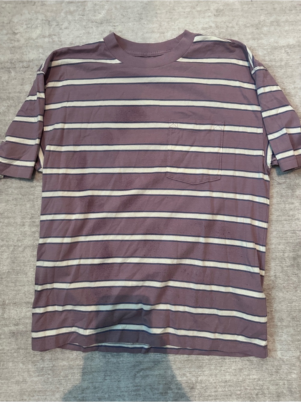 Abercrombie & Fitch Mauve Striped Pocket Tee
